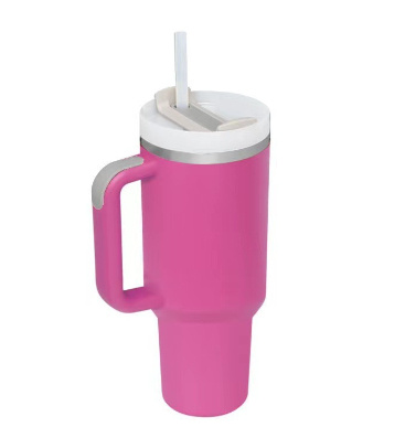 40 Oz Tumbler With Handle Straw Insulated, Stainless Steel Spill Proof Vacuum Coffee Cup Tumbler With Lid Tapered Mug Gifts For Valentine Lover Suitable For Car Gym Office Travel - Image 3