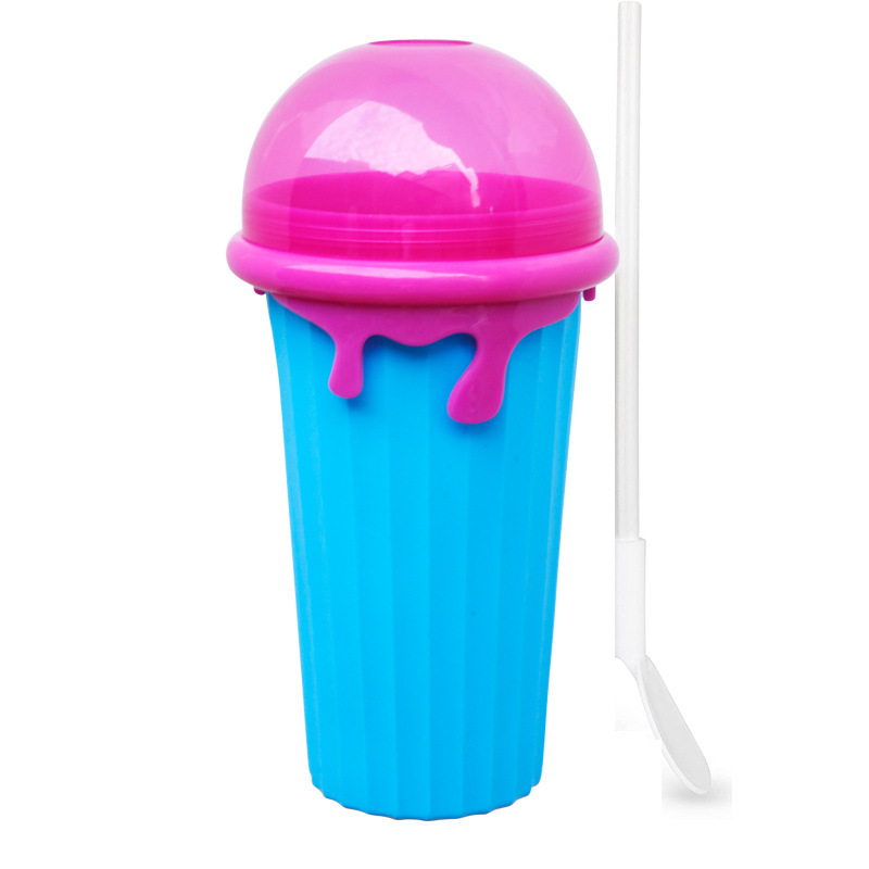 500ml Large Capacity Slushy Cup Summer Squeeze Homemade Juice Water Bottle Quick-Frozen Smoothie Sand Cup Pinch Fast Cooling Magic Ice Cream Slushy Maker Beker Kitchen Gadgets - Image 3