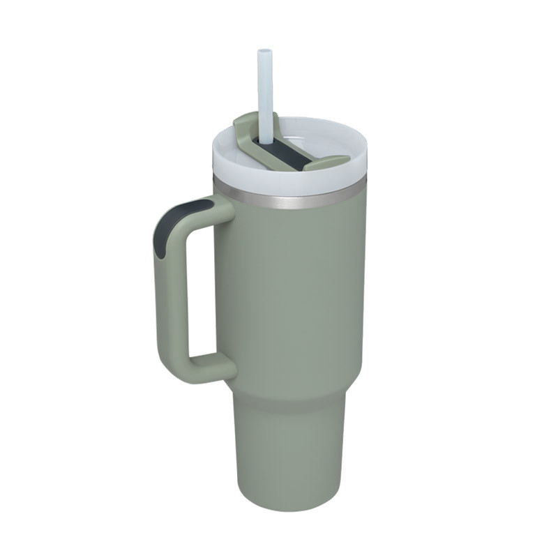 40 Oz Tumbler With Handle Straw Insulated, Stainless Steel Spill Proof Vacuum Coffee Cup Tumbler With Lid Tapered Mug Gifts For Valentine Lover Suitable For Car Gym Office Travel - Image 4