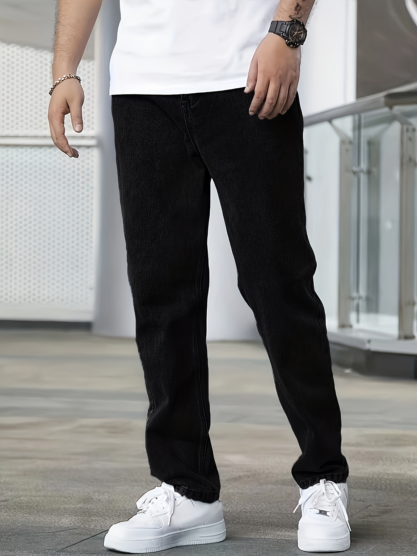 Men's Black Trend Simple All-matching Jeans Fashion Personality - Image 6