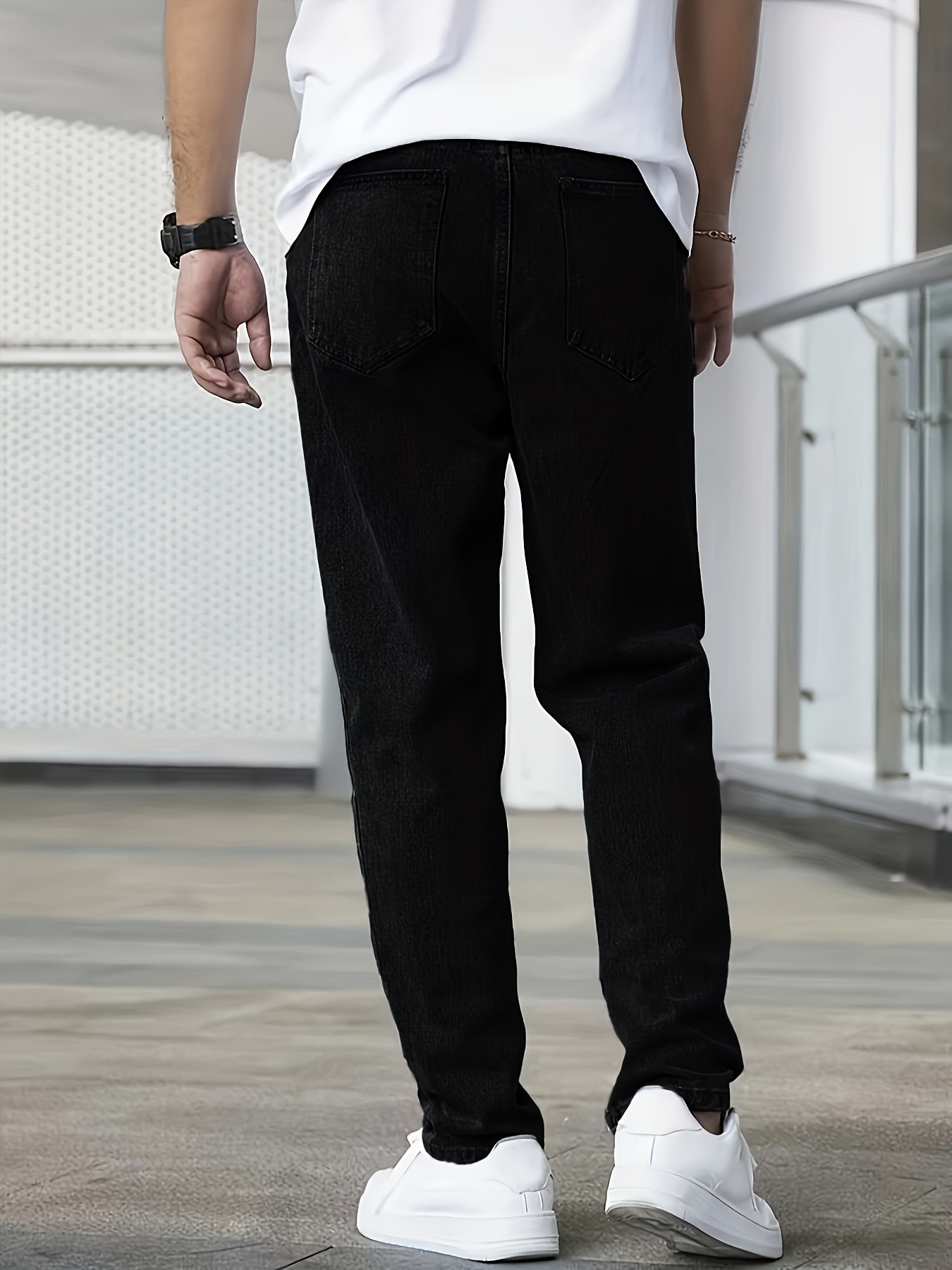 Men's Black Trend Simple All-matching Jeans Fashion Personality - Image 5