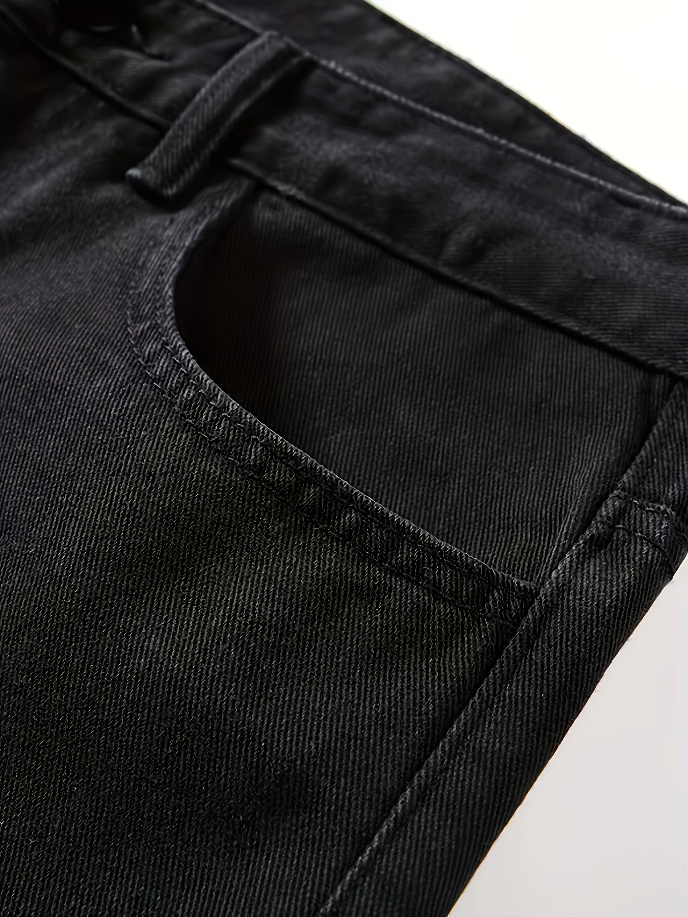 Men's Black Trend Simple All-matching Jeans Fashion Personality - Image 2