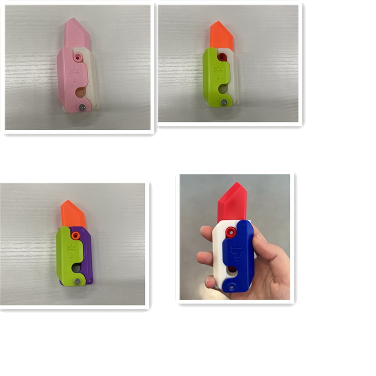 3D Printing Gravity Cub Jumping Small Radish Knife Mini Model Student Prize Pendant Decompression Toy For Children Gift - Image 6