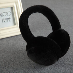 Monochrome Plush Pole Folding Warm Earmuffs