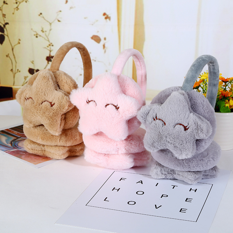 Cute Five-Pointed Star Plush Children's Earmuffs And Ear Warmers - Image 4