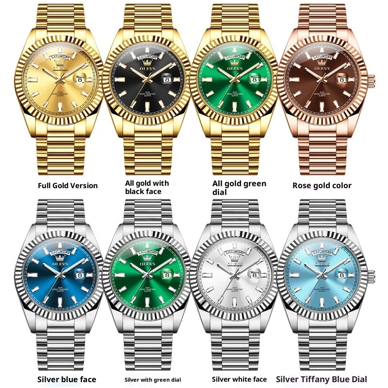 Luminous Waterproof Business Steel Belt Wrist Watch - Image 3