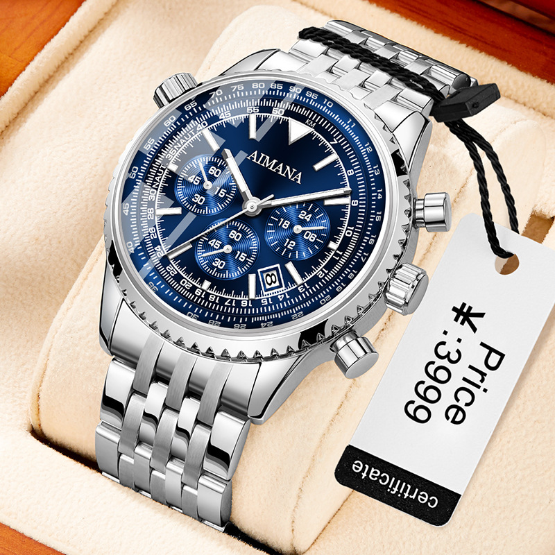 Quartz Three Eyes And Six Needles Men's Watch - Image 3