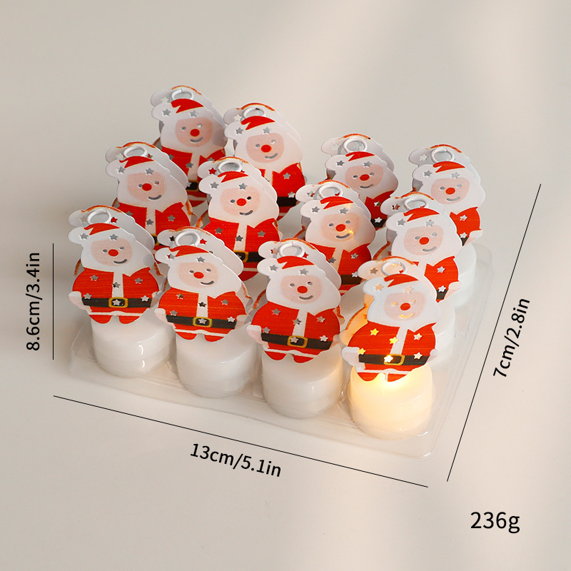 LED Electronic Candle Lights Christmas Trees Santa Claus Snowmen Creative Candles Small Night Lights Home Decorative Ornaments - Image 10