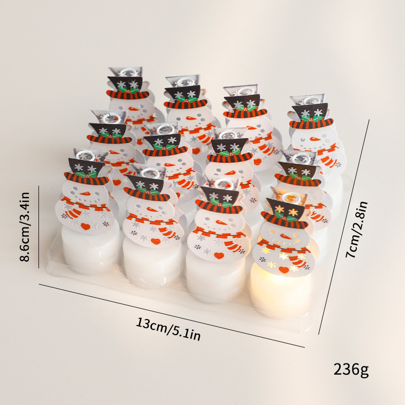 LED Electronic Candle Lights Christmas Trees Santa Claus Snowmen Creative Candles Small Night Lights Home Decorative Ornaments - Image 7
