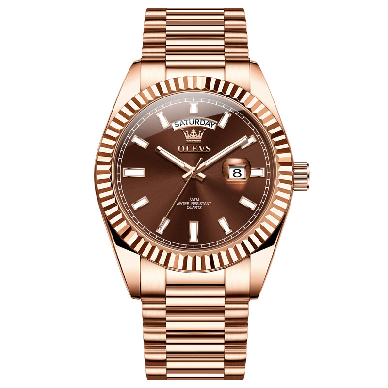 Luminous Waterproof Business Steel Belt Wrist Watch - Image 4
