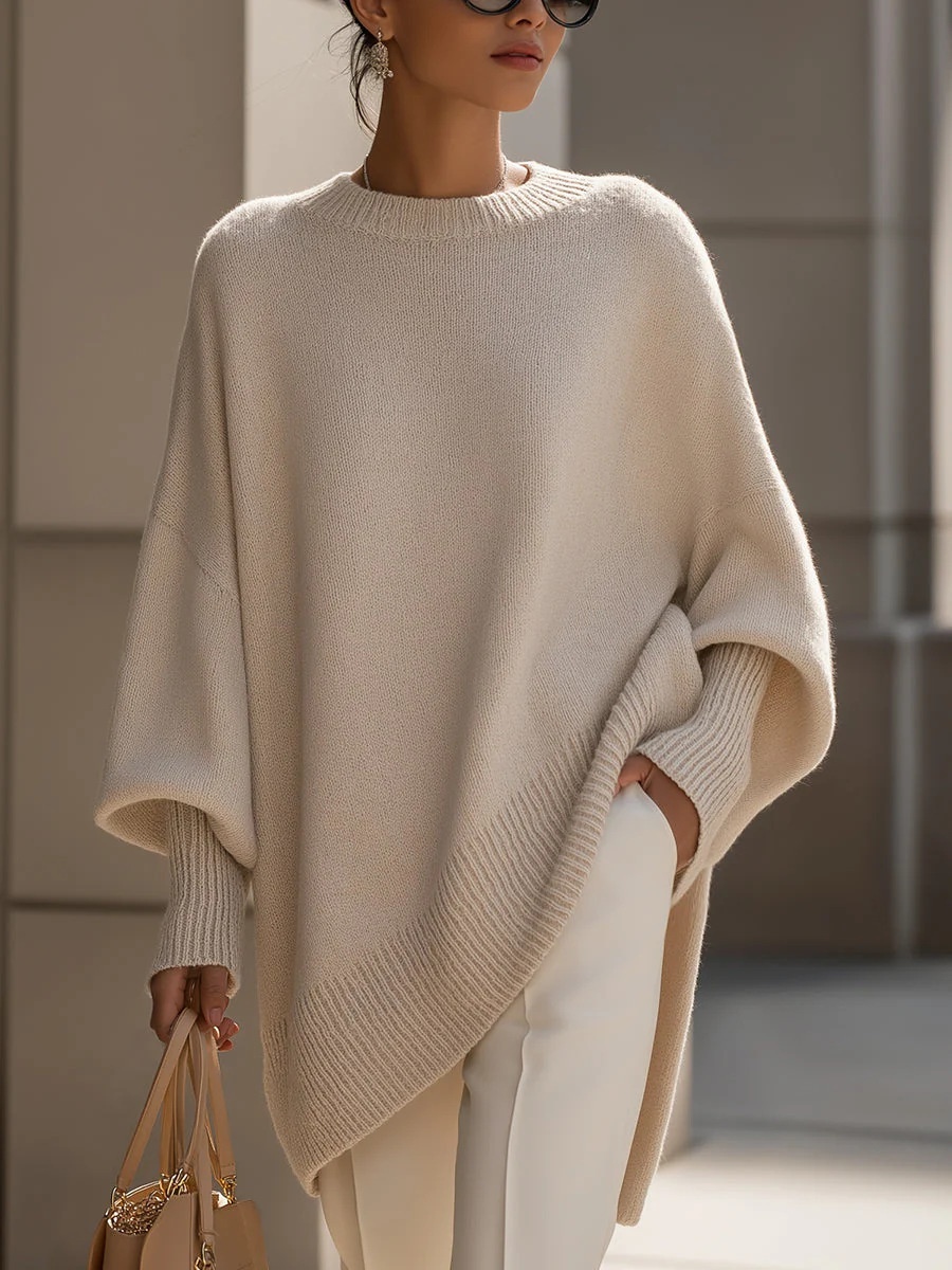 Thick Round Neck Women's Loose All-matching Knitted Pullover Sweater - Image 4