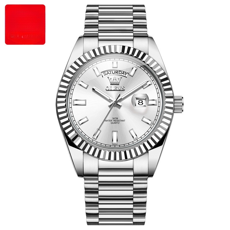 Luminous Waterproof Business Steel Belt Wrist Watch - Image 5