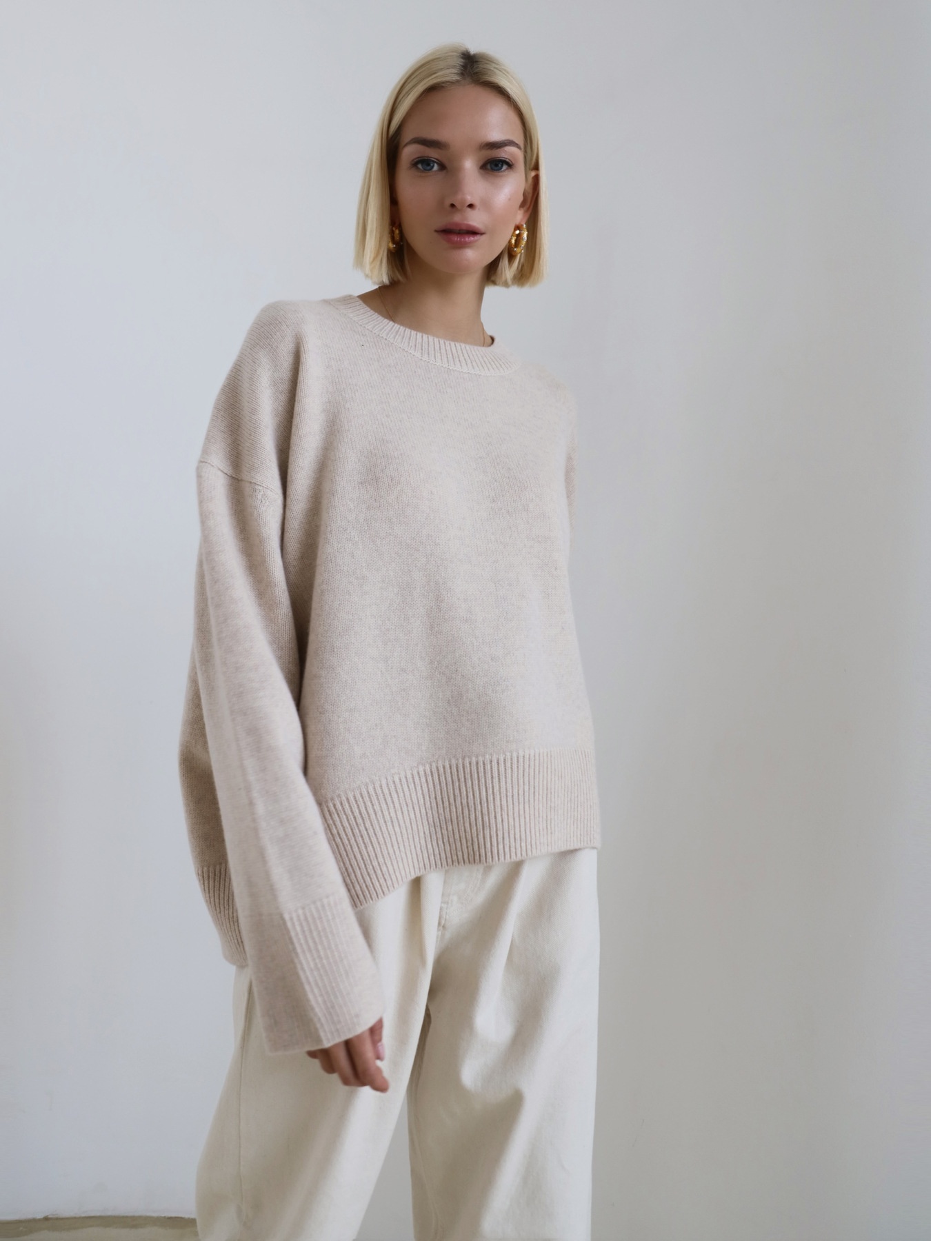 Thick Round Neck Women's Loose All-matching Knitted Pullover Sweater - Image 9