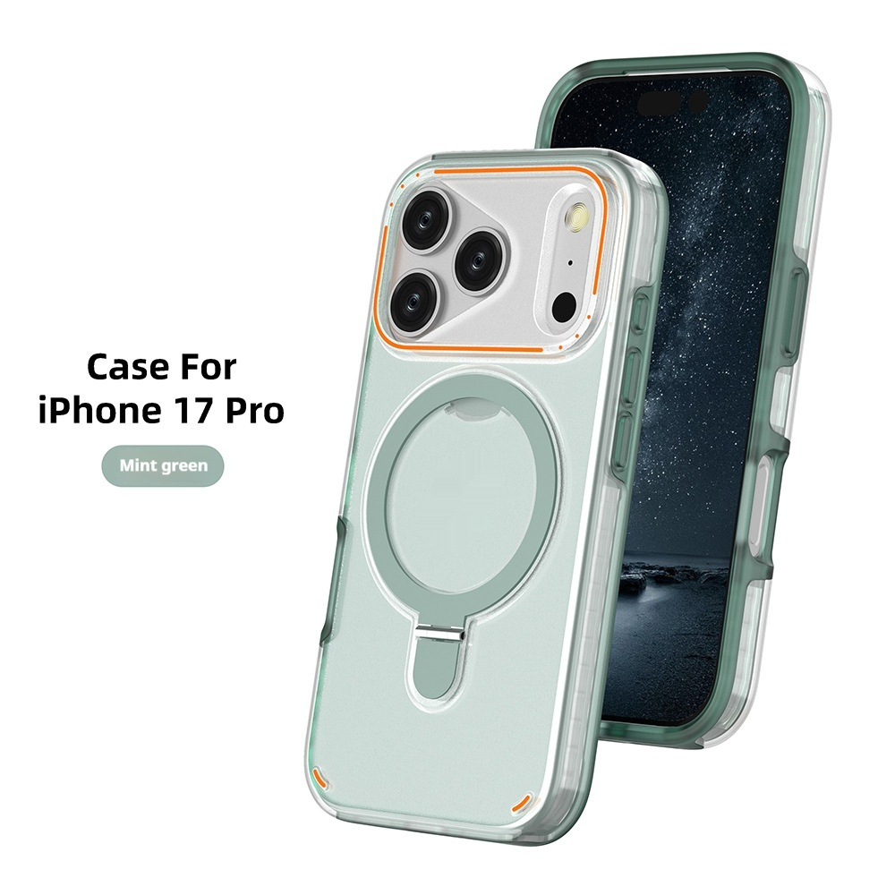 360 Rotation Stand Holder Magnetic Matte Phone Case For I-Phone 17 Pro 17 Max Plus Shockproof Protection Cover Shell - Image 4