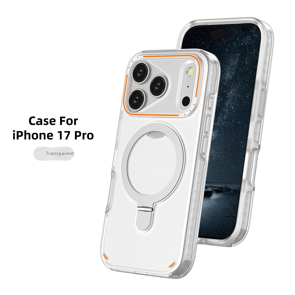 360 Rotation Stand Holder Magnetic Matte Phone Case For I-Phone 17 Pro 17 Max Plus Shockproof Protection Cover Shell - Image 3